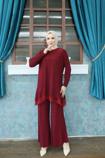 1142 yağmur takım Bordo