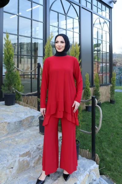 1142 yağmur takım Kırmızı