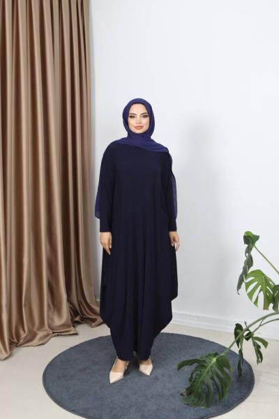 Mercan Cepli şalvarlı elbise lacivert Lacivert