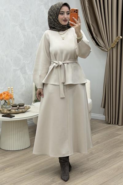 Mercan Etek Takım Krem