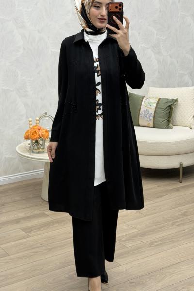 Pera 3 lü Takım Siyah