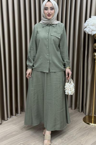 Verda Etek Takım Haki