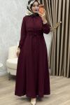 Yüsra Elbise Bordo