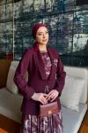 Müberra Elbise Takım Bordo