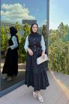 Saadet Etekli Takım Siyah