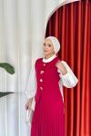 Sıla Etekli Takım Kırmızı