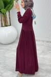 Bordo Premium Selena Elbise Tesettür Giyim