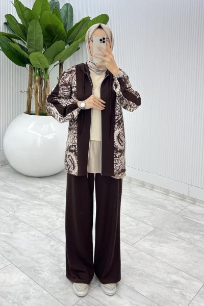 Kahve Çiğdem Oysho Takım Tesettür Giyim