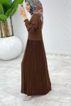 Kahve Premium Selena Elbise Tesettür Giyim