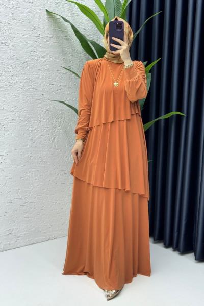 Kiremit Premium Sultan Elbise Tesettür Giyim