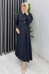Lacivert Premıum Rengin Ferace Tesettür Giyim