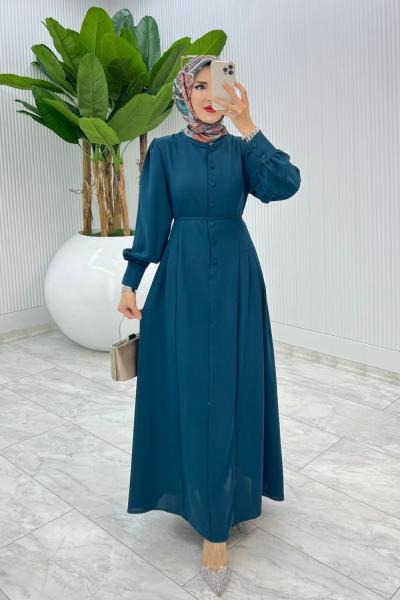 Petrol Premıum İstanbul Elbise Tesettür Giyim