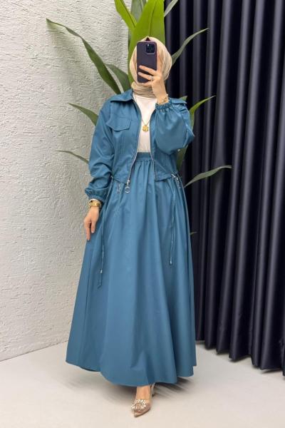 Petrol Tuana Takım Tesettür Giyim