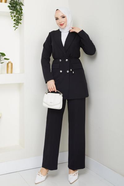 Siyah Modaceket Takım Tesettür Giyyim