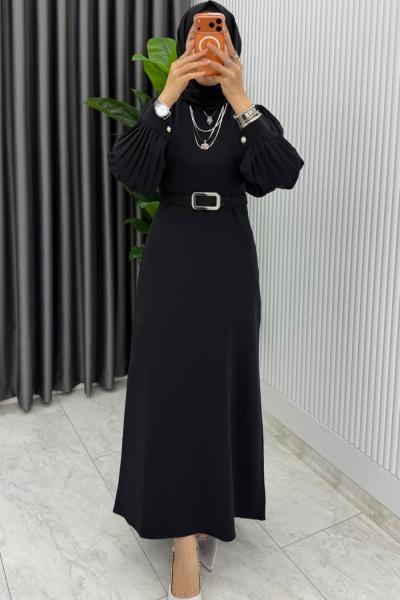 Siyah  Nisa Elbise Tesettür Giyim