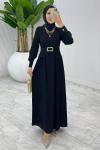 Siyah Premium Selena Elbise Tesettür Giyim