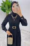 Siyah Premium Selena Elbise Tesettür Giyim