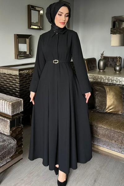 Siyah Premıum Farah Elbise Tesettür Giyim