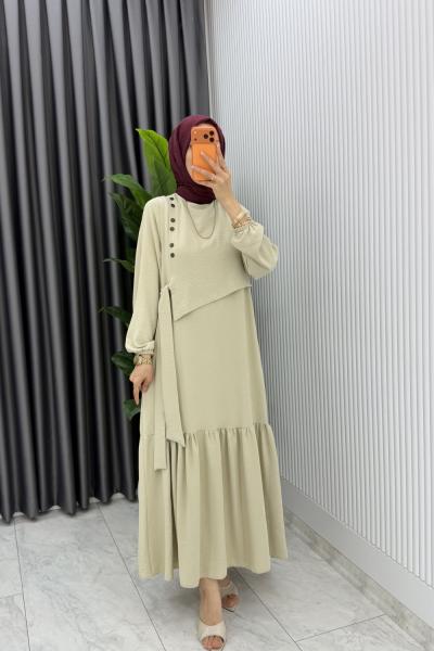 Taş Ceyşan Elbise Premium Seri Tam Boy Tesettür Giyim