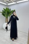 Taşlı Abaya Takım Tesettür Giyim