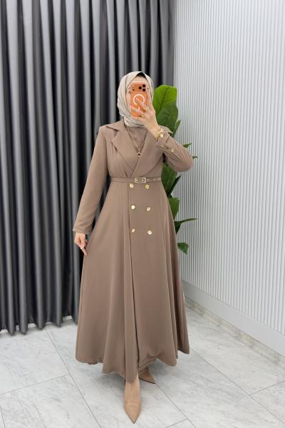 Toprak Premium Naz Jile Ferace Takım Tesettür Giyim