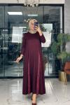 Elçin Elbise Bordo