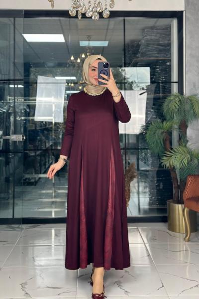 Elçin Elbise Bordo