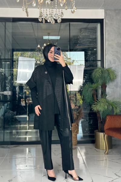 Hümeyra Üçlü Takım Siyah