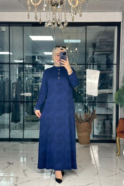 İzgi Elbise Lacivert