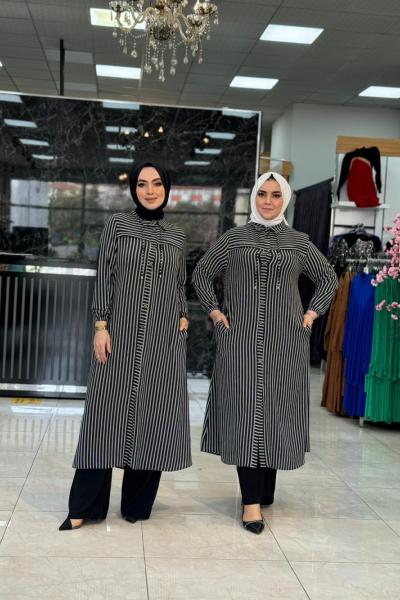 Kobe Krep Gömlek Siyah