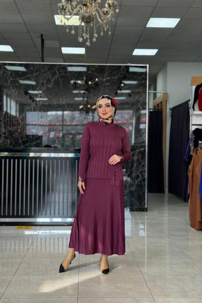 Şirin Etek Takım Mürdüm