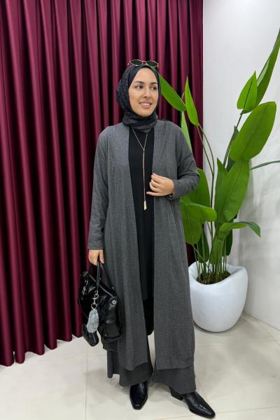 Hırkalı Fitilli Takım Antrasit