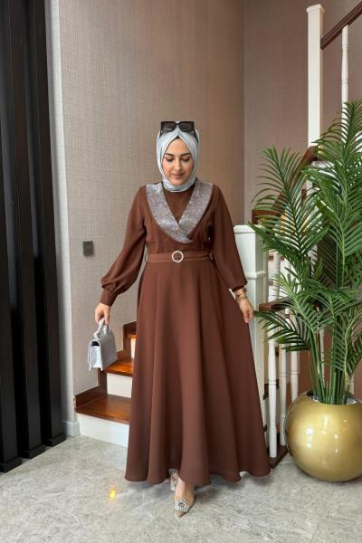 Lavinya Abiye Kahverengi