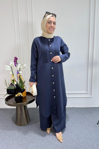 Scuba Nervürlü Takım Lacivert