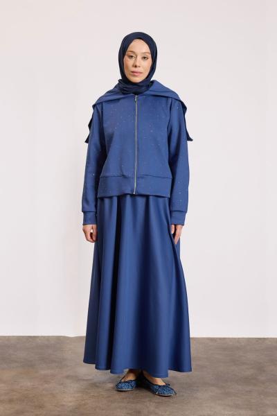 Scuba Taşlı Takım  İndigo