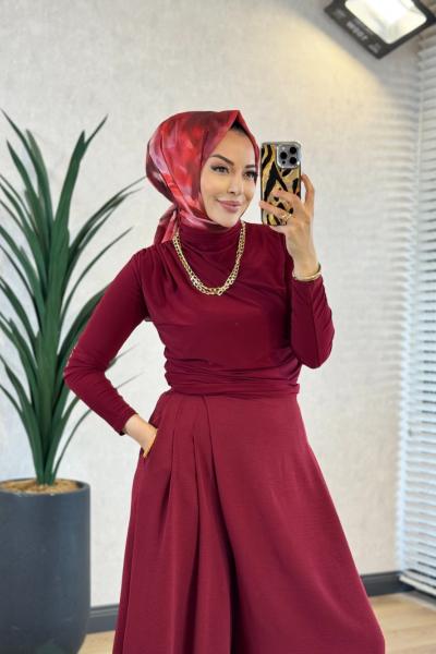 1063 Elçin Bluz Bordo