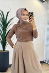 1063 Elçin Bluz Latte