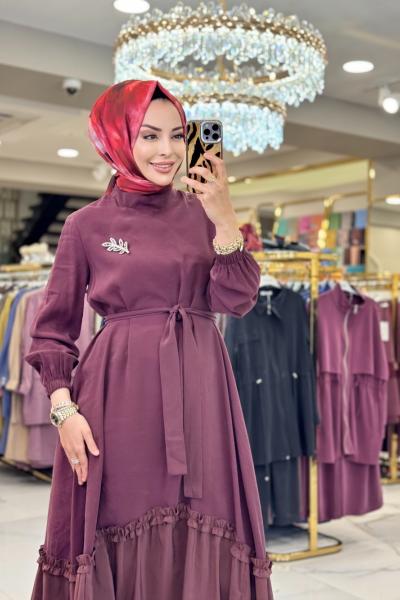 12675 Dila Elbise Bordo