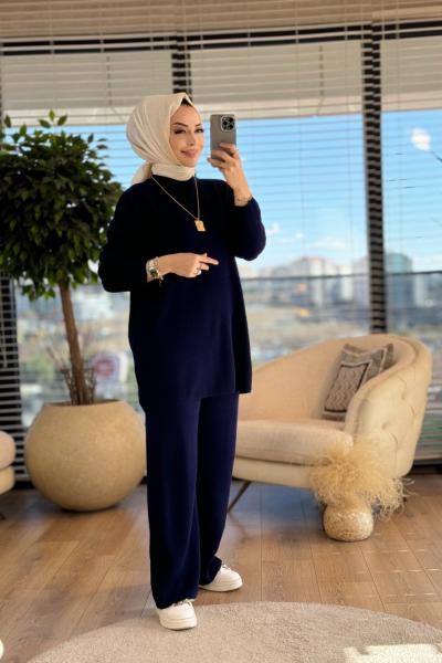 14053 Selanik Triko Pantolon Takım Lacivert
