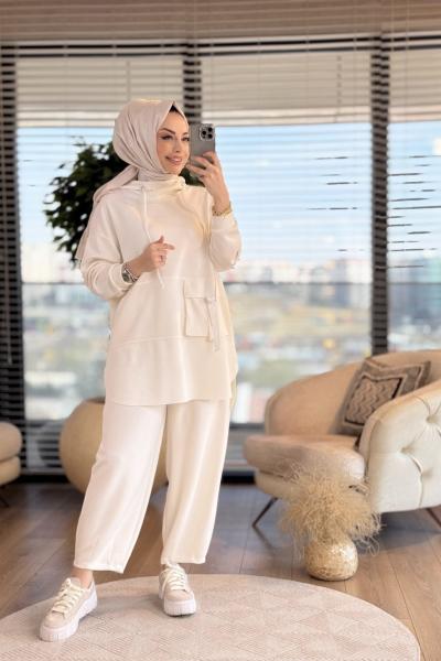 14279 Ön Dikiş Ve Tek Cepli Kapş. Takım Ekru