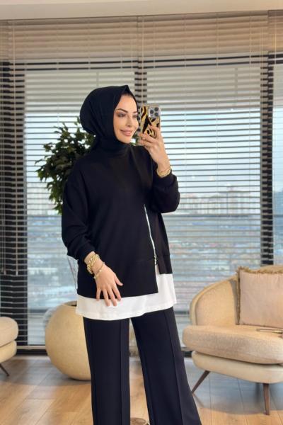 14438 Etek Ucu Parçalı Takım Siyah