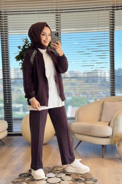 1504 Omuzları TaşlıTakım Kahve