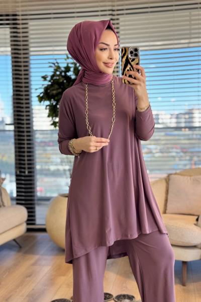 1778 Sandy Pantolonlu Takım Gül