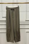 18287 Paçası Parça Ve Lastik Geçmeli Pantolon Haki