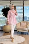 2009 Fisto Çizgili Tunik Pembe
