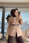 2028 Dört Düğmeli Ceket Bej