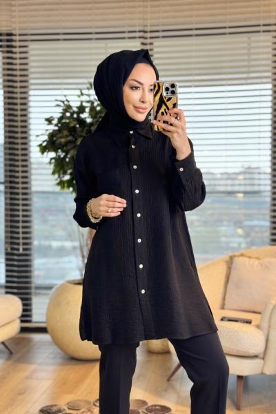2030 Eleni Gömlek Siyah