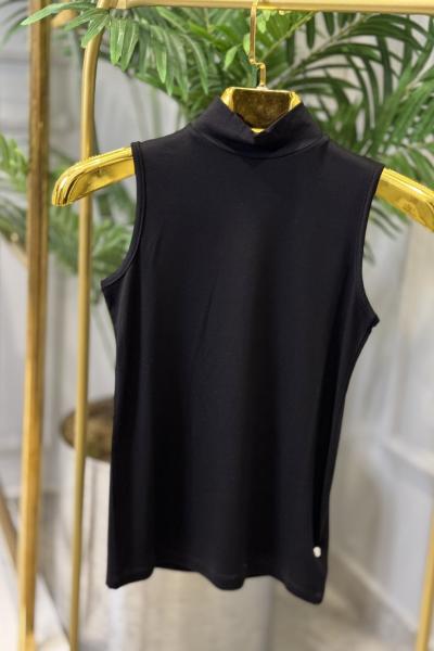 2037 Yakalı Kolsuz İçlik Siyah