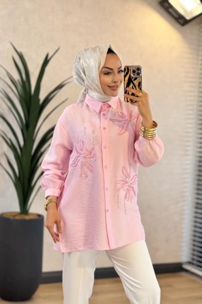 2047 Yasemen Gömlek Pembe