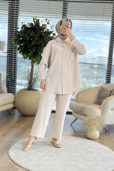 22693 Cep Üstü Parçalı Takım Bej